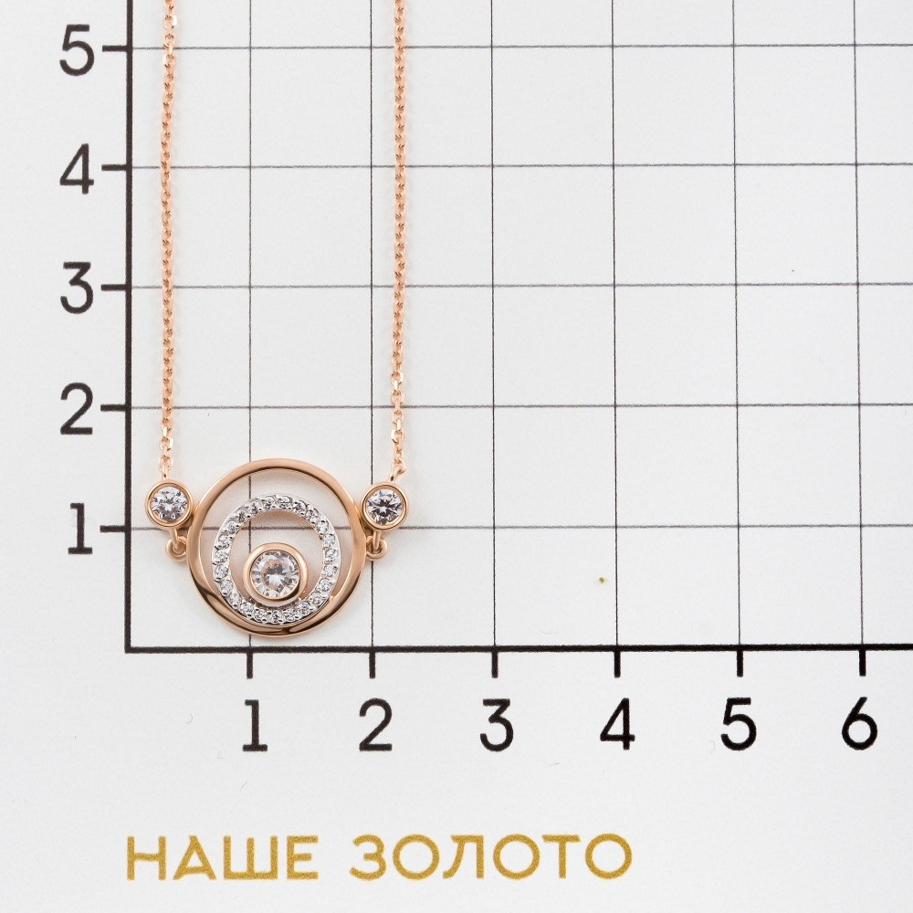 Золотой браслет Sokolov из красного золота 585 пробы  со вставками (фианит) ДИ051069