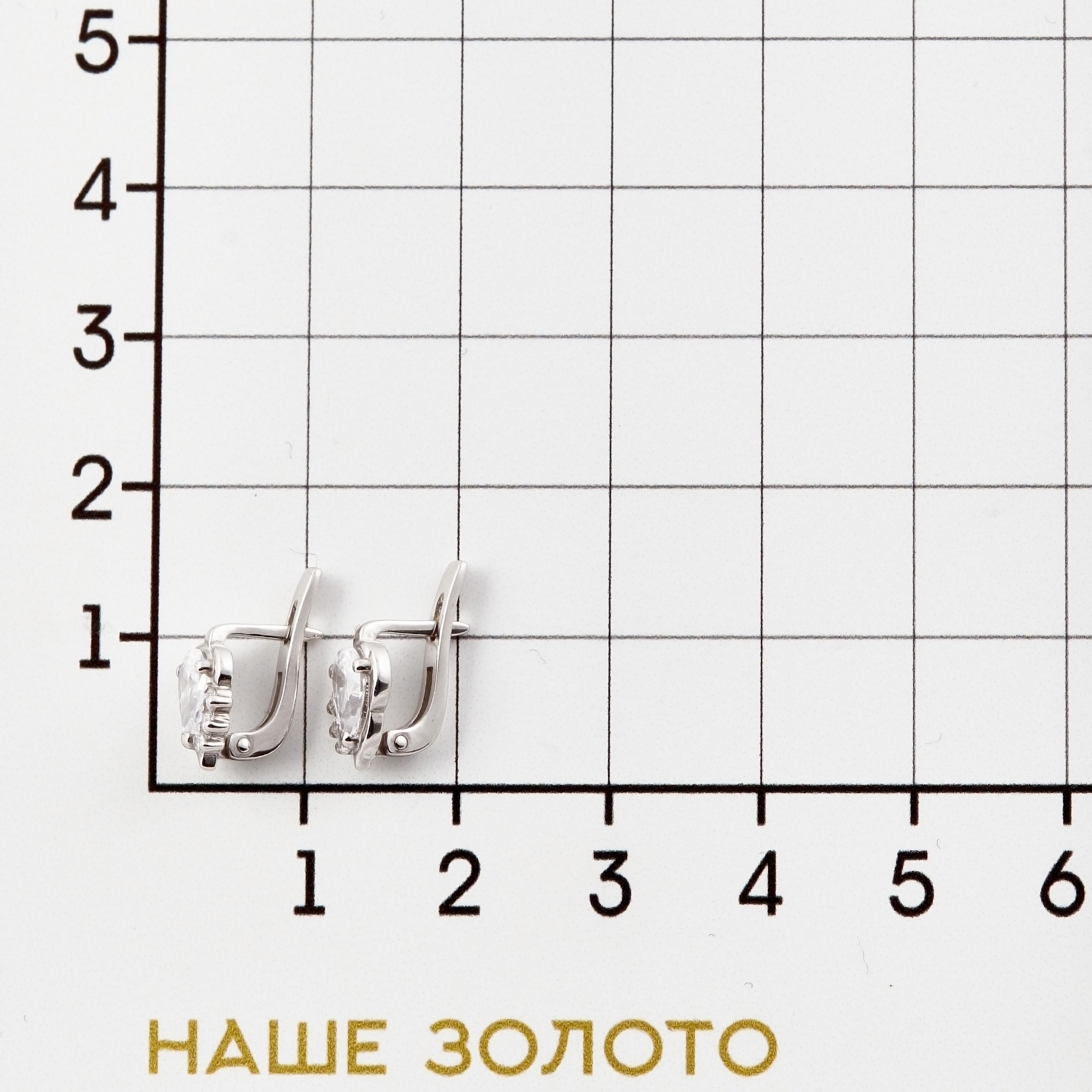Серебряные серьги Мидас-пермь  со вставками (фианит) 4МС433