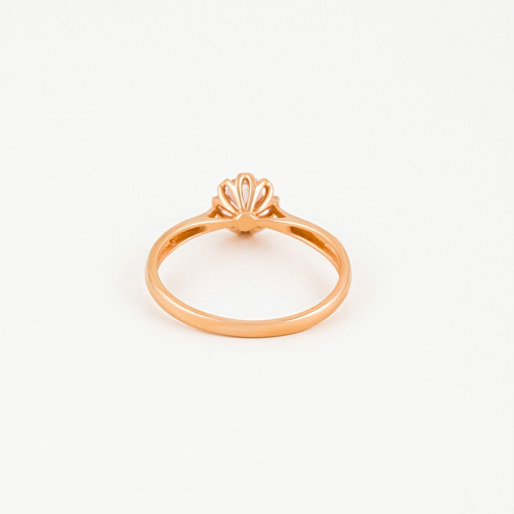 Золотое кольцо Лукас голд из красного золота 585 пробы  со вставками () ЛФР01-Ц-СВ-59293-З, размеры от 16.5 до 18