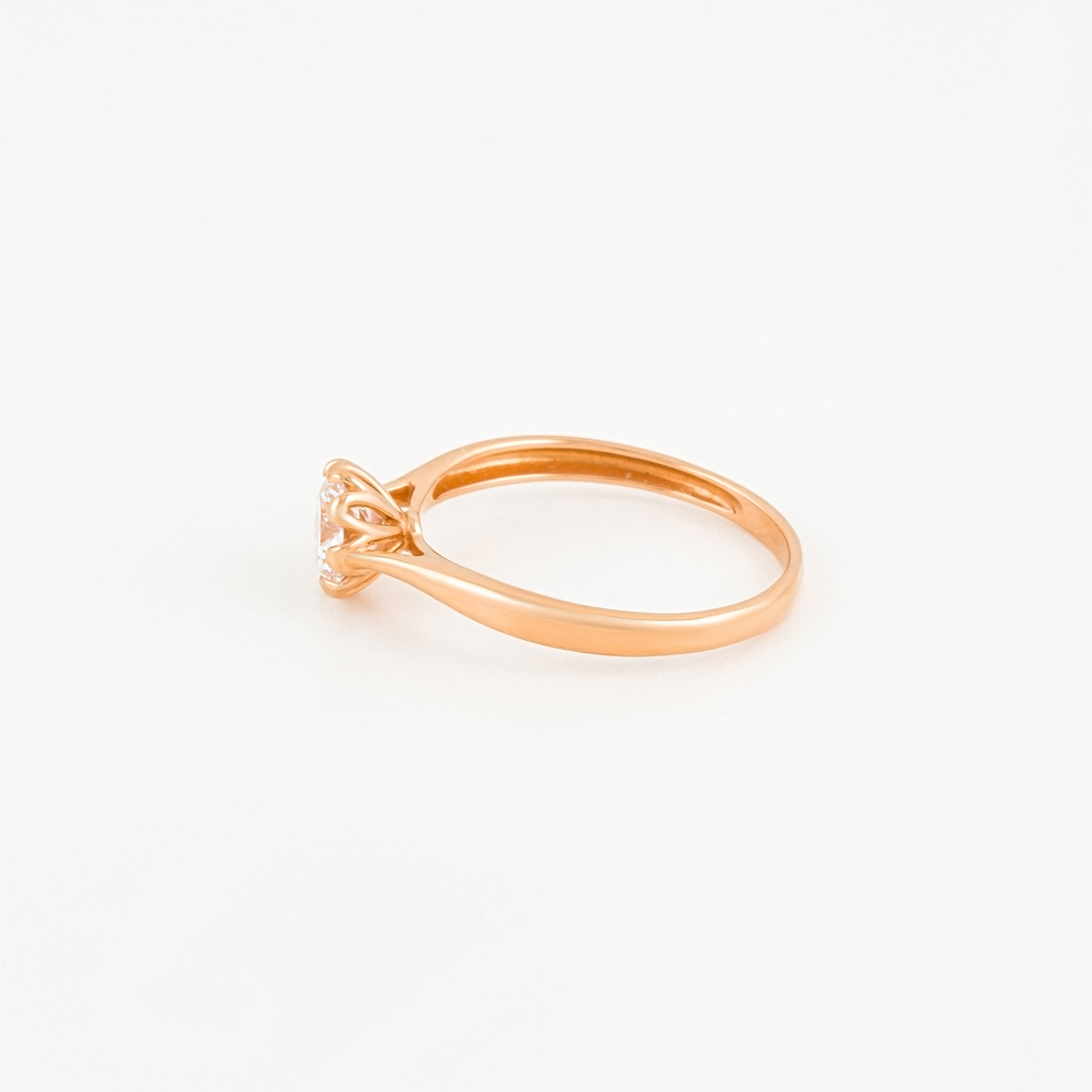 Золотое кольцо Лукас голд из красного золота 585 пробы  со вставками () ЛФР01-Ц-СВ-59293-З, размеры от 16.5 до 18