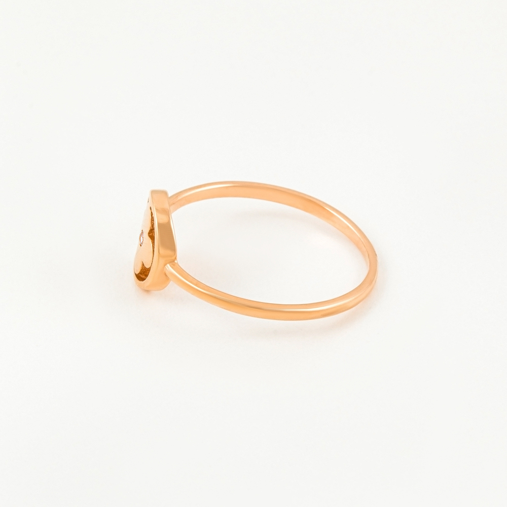 Золотое кольцо Жасмин из красного золота 585 пробы  со вставками (фианит) ЖНТДУ130011-Р, размеры от 16 до 17