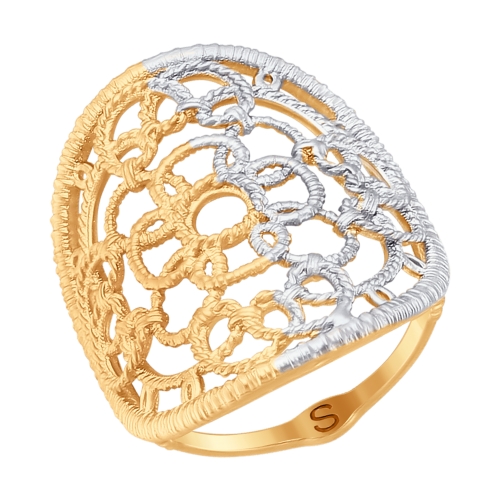 Золотое кольцо Sokolov из красного золота 585 пробы ДИ017768, размеры от 18 до 19