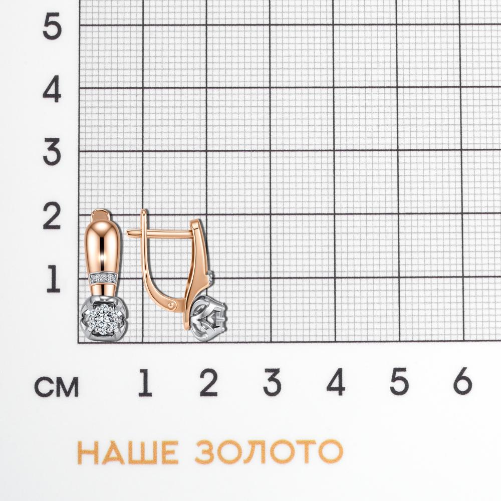 Золотые серьги Клондайк из красного золота 585 пробы ЛХ02-01600-02-106-01-01