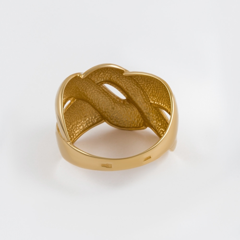 Золотое кольцо Дельта (delta) из красного золота 585 пробы ДП211076Л, размеры от 18 до 19