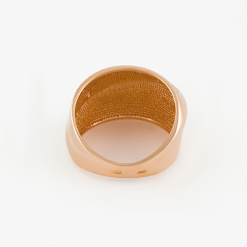 Золотое кольцо Вероника из красного золота 585 пробы  со вставками (фианит) 3ВК130-796, размеры от 16 до 19.5