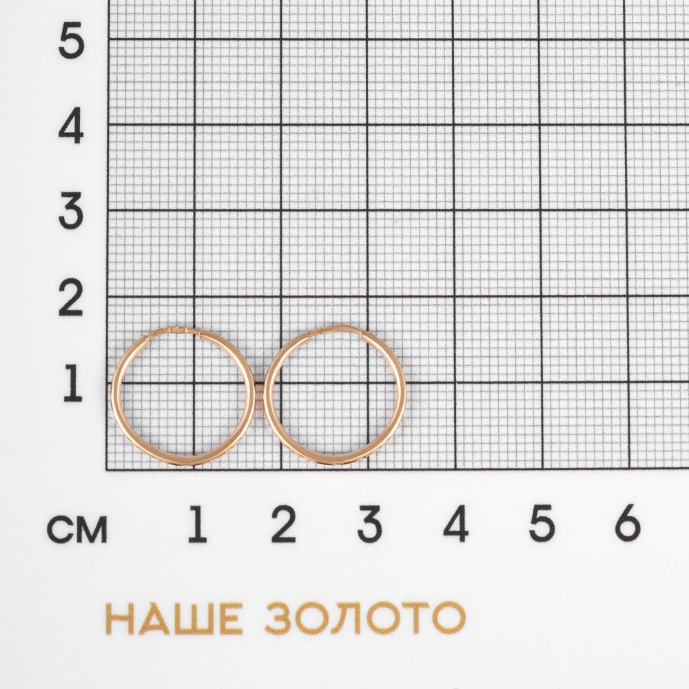 Золотые серьги конго Бронницкий ювелир из красного золота 585 пробы БЮ16020421000