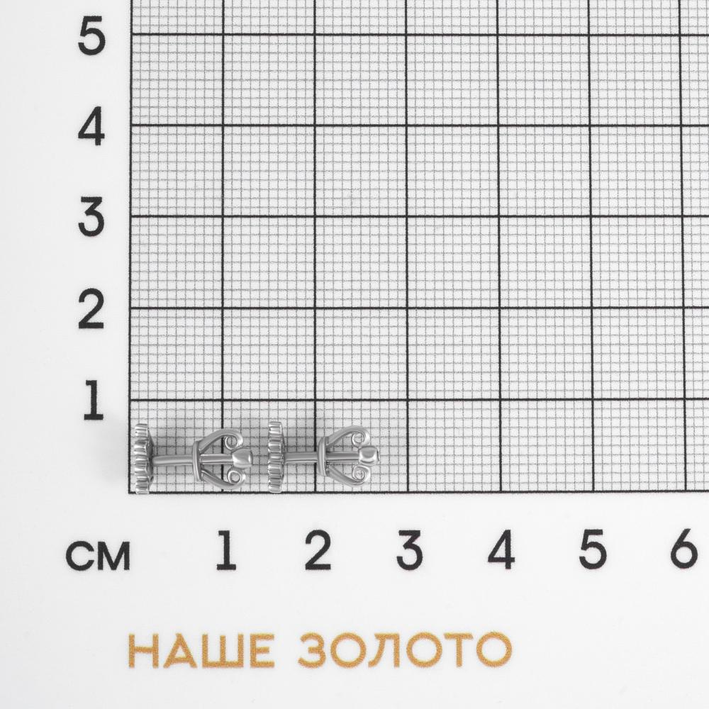 Серебряные серьги гвоздики Мидас-пермь  со вставками (фианит) 4МС449