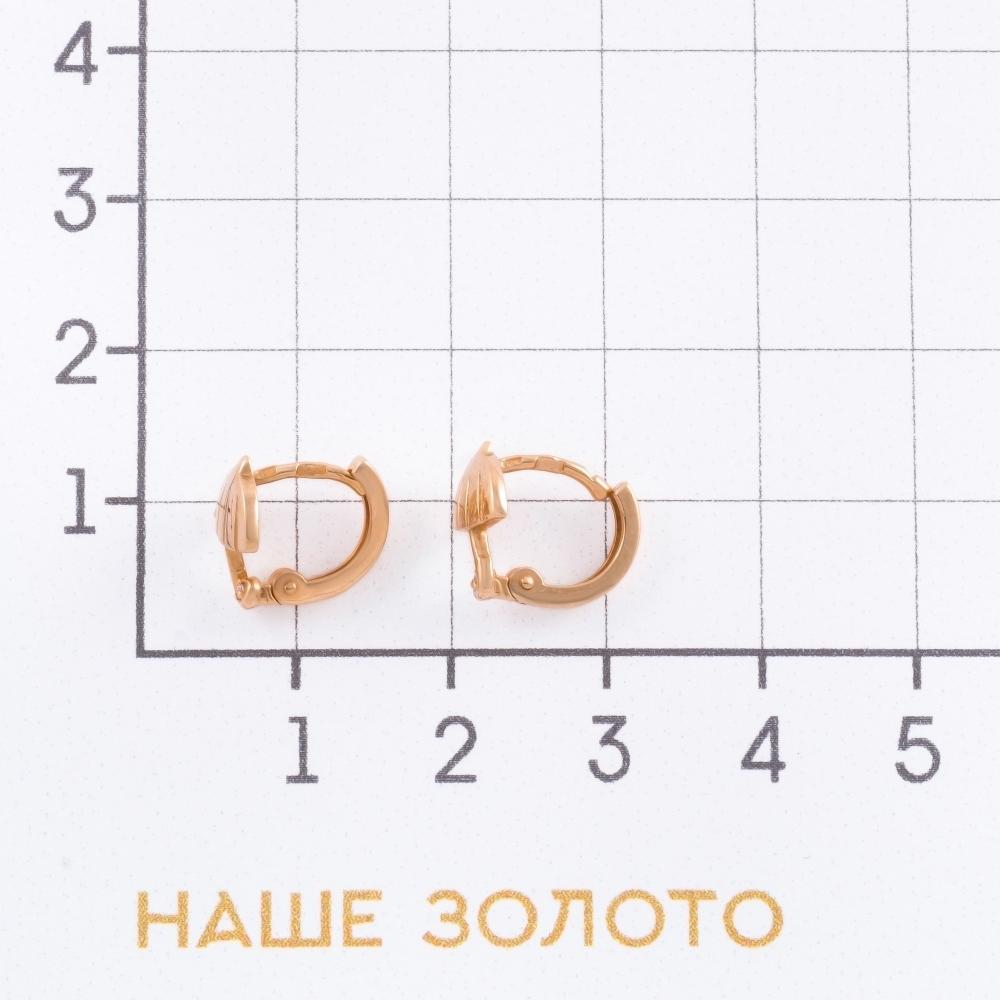 Золотые серьги детские New gold из красного золота 585 пробы  со вставками (фианит) НЮ105000293066