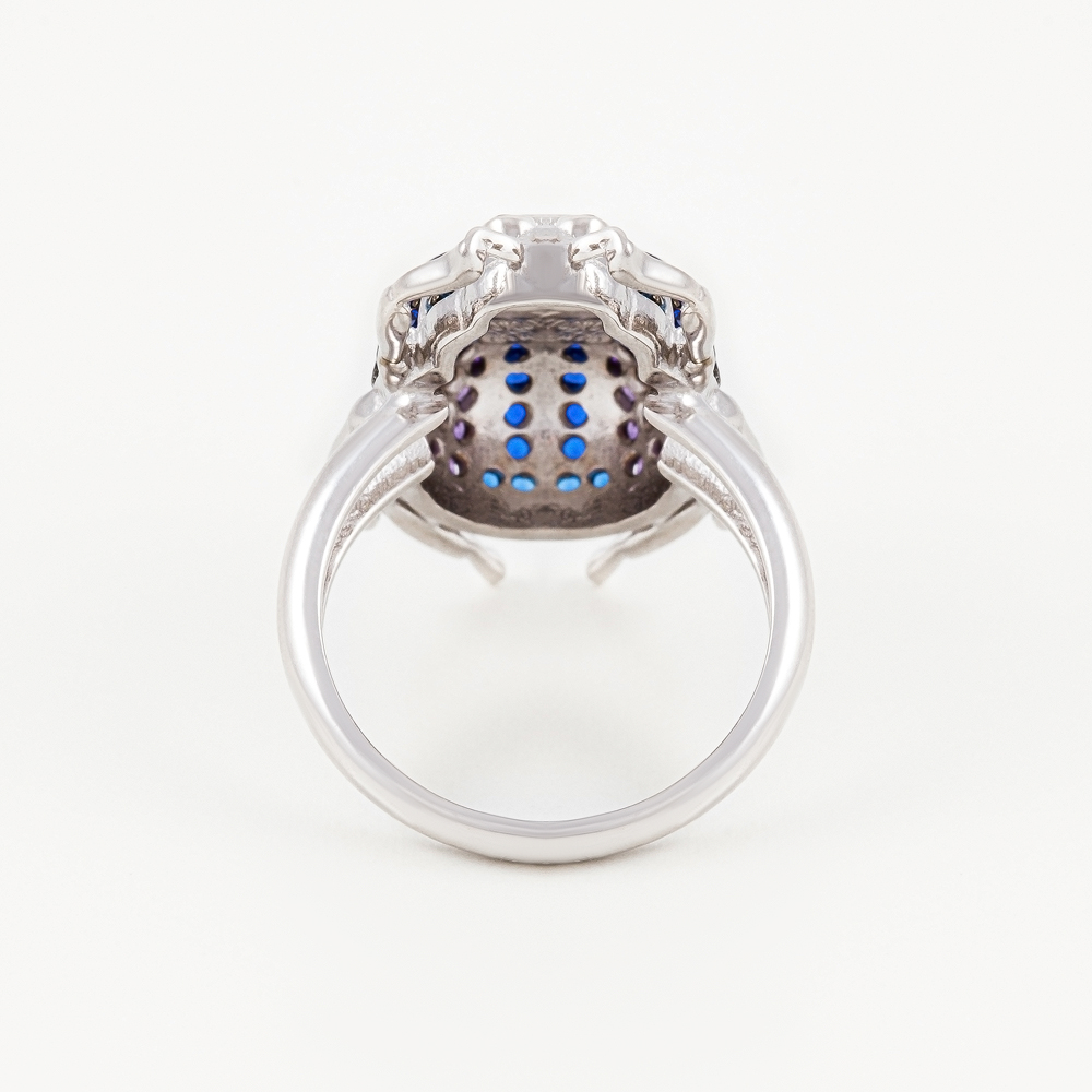 Серебряное кольцо Випголд  со вставками (фианит) ВПК97КЛ, размеры от 16.5 до 18.75