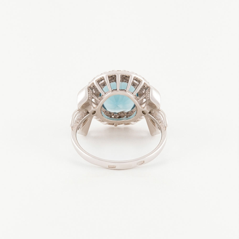 Серебряное кольцо Серебряный дождь  со вставками ( и фианит) ДХКР-079-2, размеры от 16.5 до 20.5