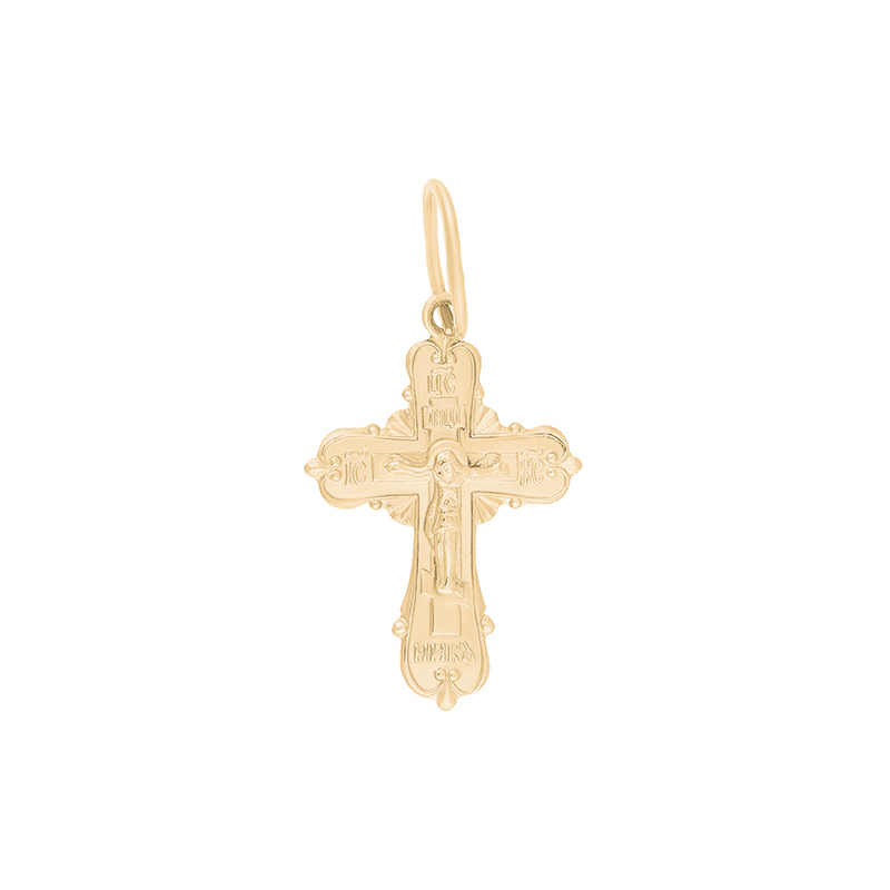 Золотой крест Вознесенский из красного золота 585 пробы 6В21-226