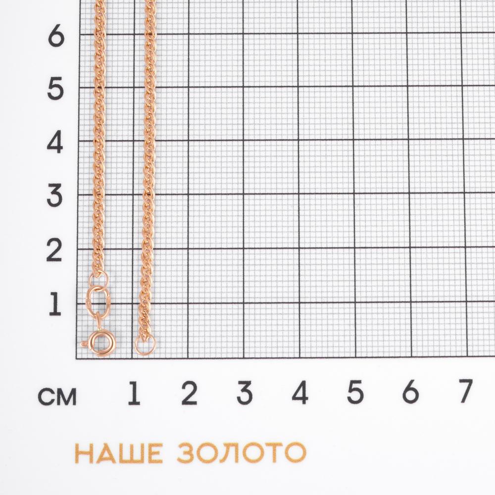 Золотая цепочка Топаз из красного золота 585 пробы ТЗЦНН20512040, размеры от 40 до 60