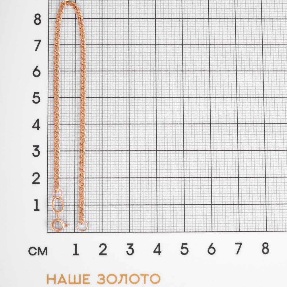 Золотой браслет Топаз из красного золота 585 пробы ТЗБНН20512040, размеры от 16 до 19