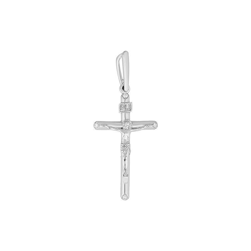 Серебряный крест Мидас-пермь  со вставками (фианит) 4МКР144