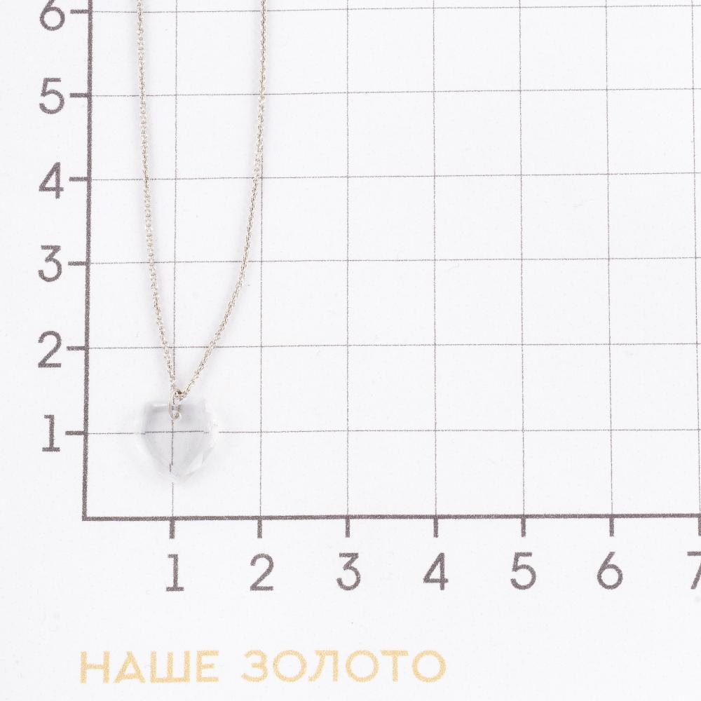 Серебряное колье Адамант  со вставками (фианит и кристалл) АД8460025С, размеры от 40 до 40