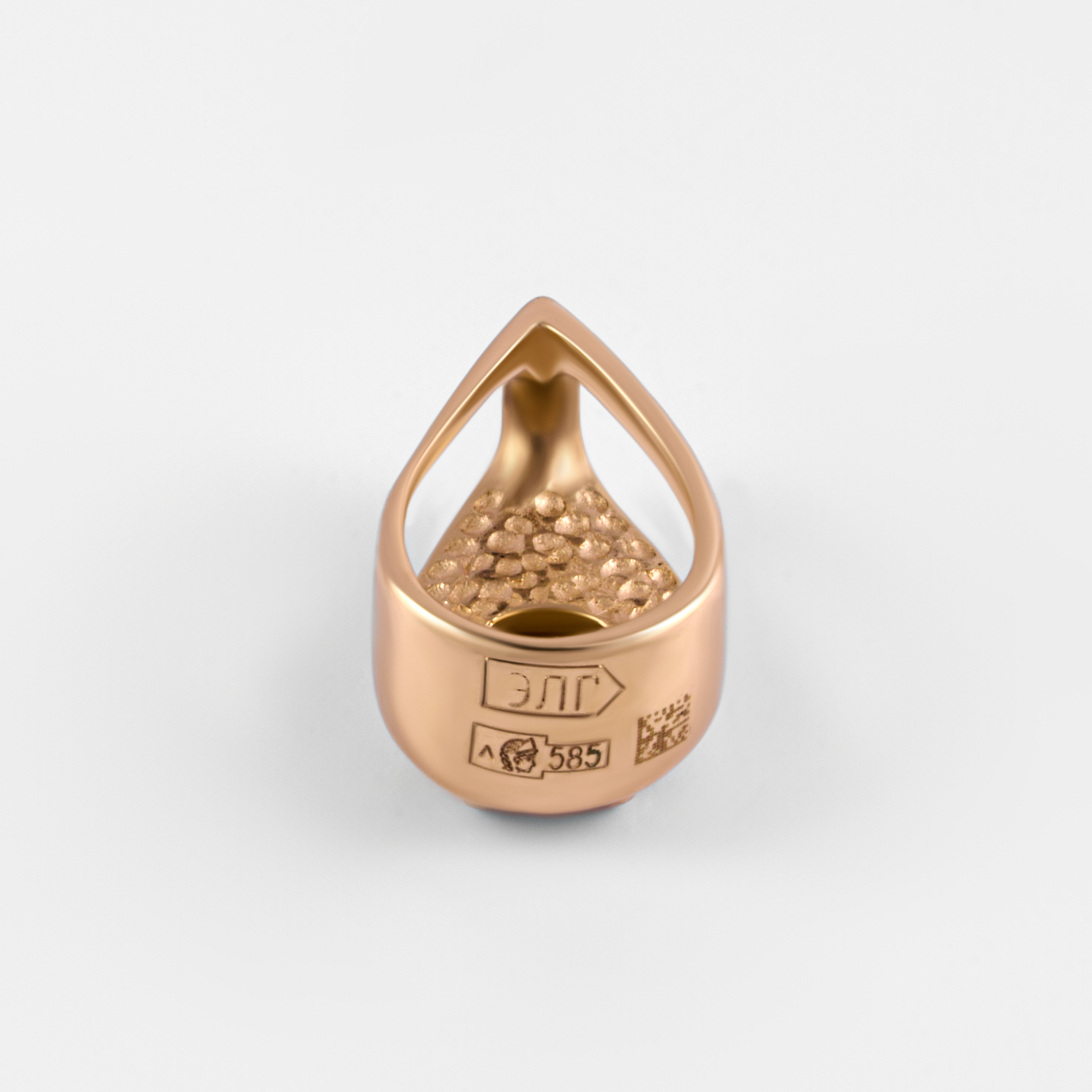 Золотая подвеска Альфа-карат из красного золота 585 пробы со вставками из драгоценных камней (бриллиант) КР3238543/9