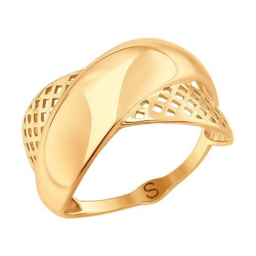 Золотое кольцо Sokolov из красного золота 585 пробы ДИ017701, размеры от 17 до 19.5