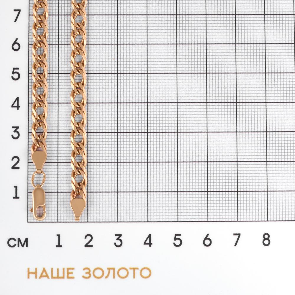 Золотая цепочка Топаз из красного золота 585 пробы ТЗЦРМ20516100, размеры от 50 до 65