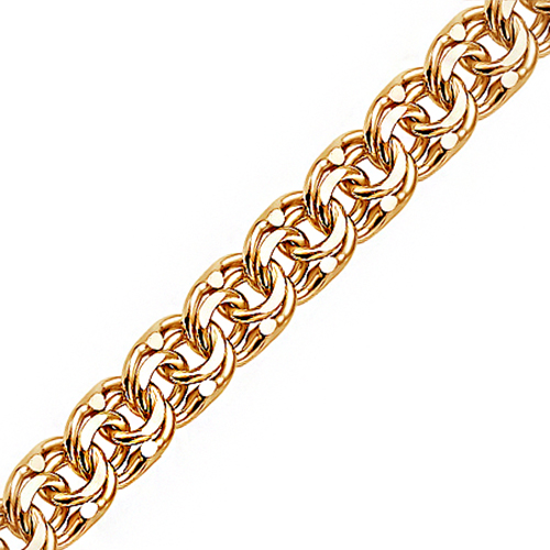 Золотая цепочка Вознесенский из красного золота 585 пробы 6ВБГ60, размеры от 45 до 55