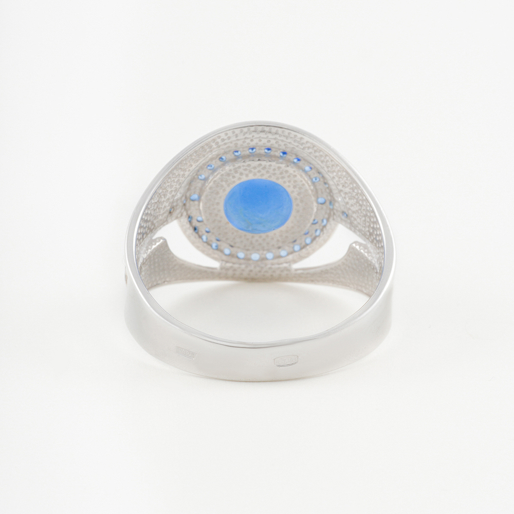 Серебряное кольцо Дельта (delta)  со вставками () ДПС117886, размеры от 17 до 19.5