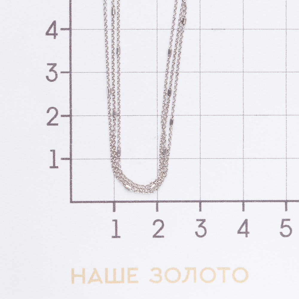 Серебряное колье Адамант АД8738025С, размеры от 40 до 40