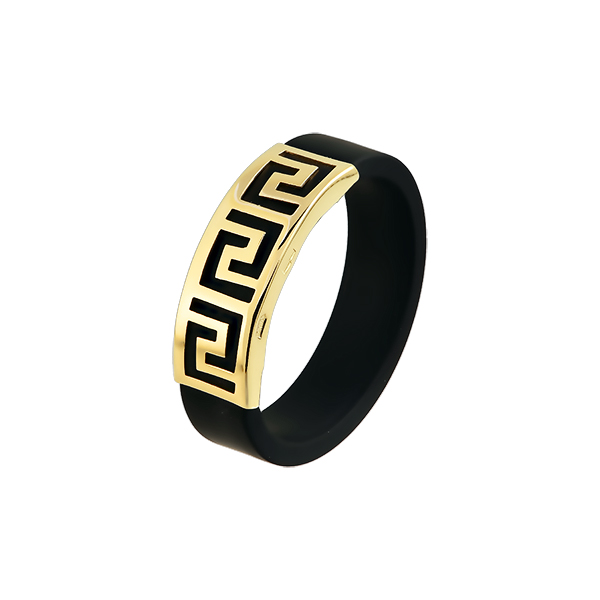 Золотое кольцо Новое время из желтого золота 585 пробы НР03455З, размеры от 16 до 20.5