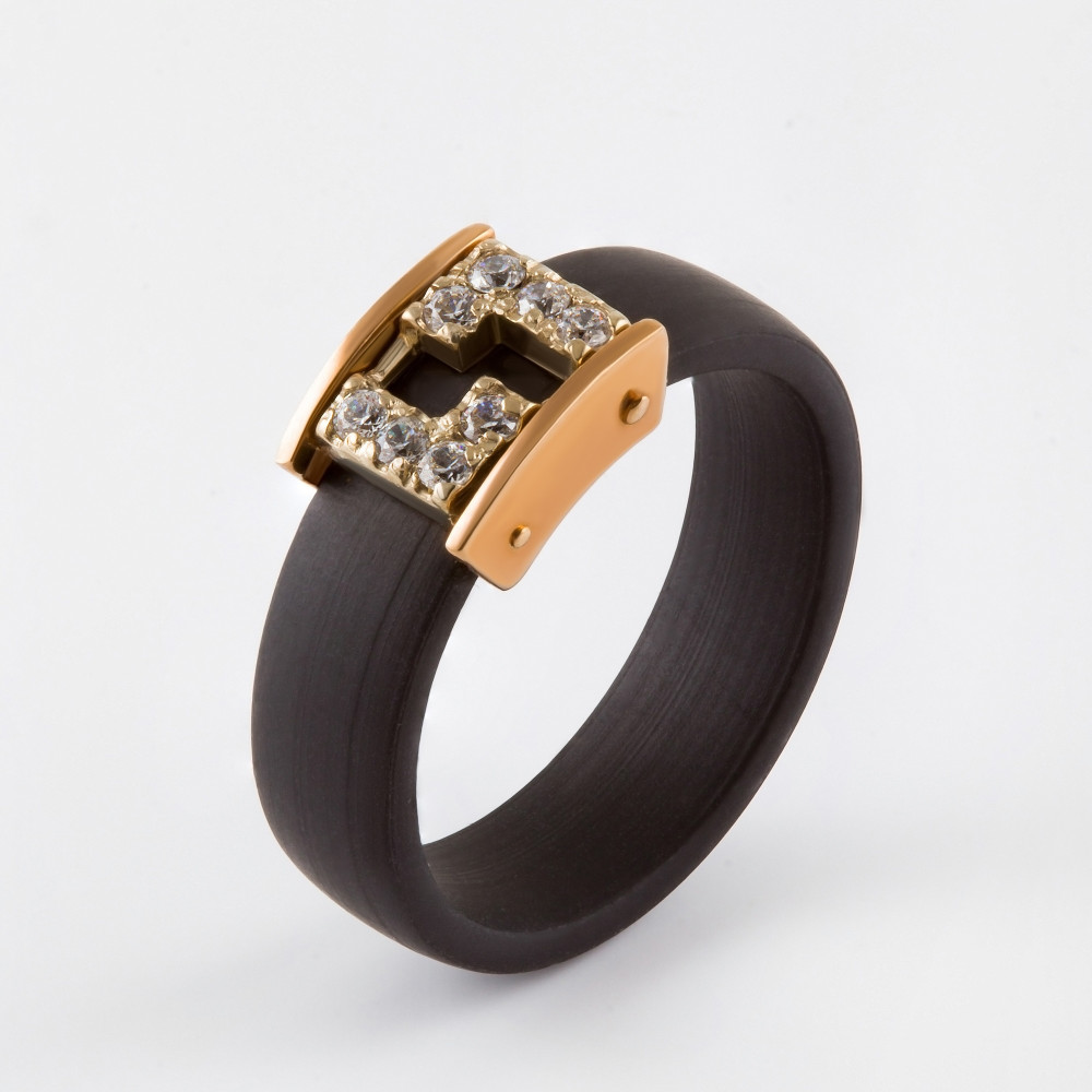 Золотое кольцо Новое время из красного золота 585 пробы НР03366, размеры от 17.5 до 18.5