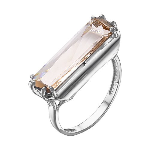 Серебряное кольцо Ювелирные традиции  со вставками (кристалл) ЮИК630-5762ЮкрМ, размеры от 17 до 20