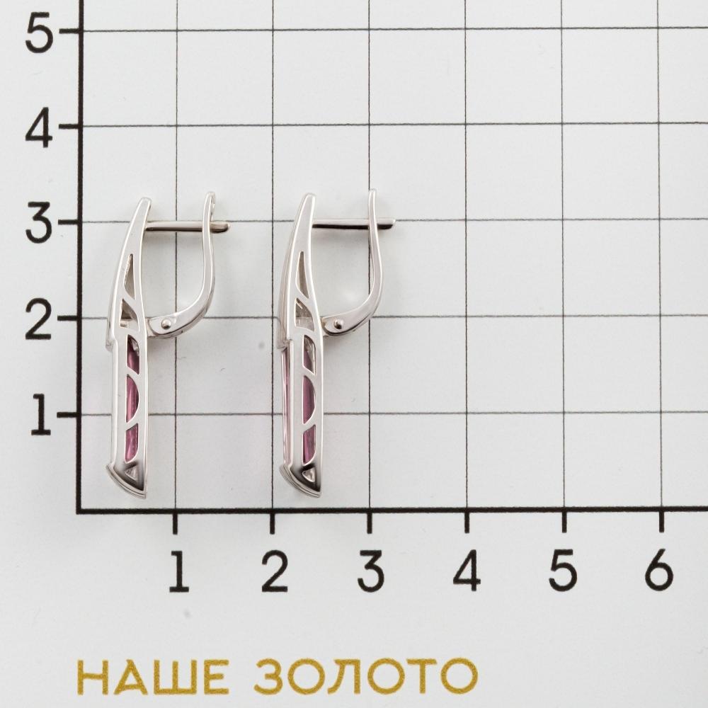 Серебряные серьги Ювелирные традиции со вставками (кристалл) ЮИС630-5758ксрл