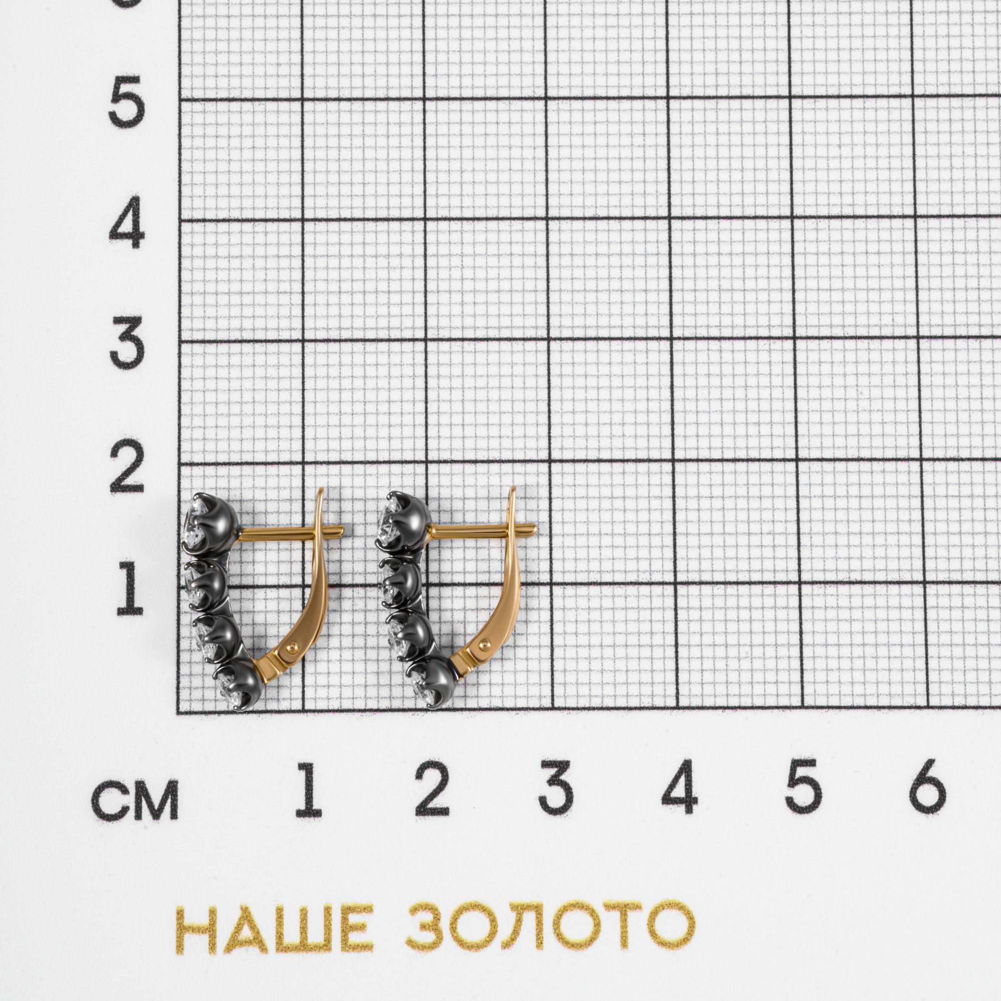 Золотые серьги Sokolov из красного золота 585 пробы  со вставками (фианит) ДИ028815