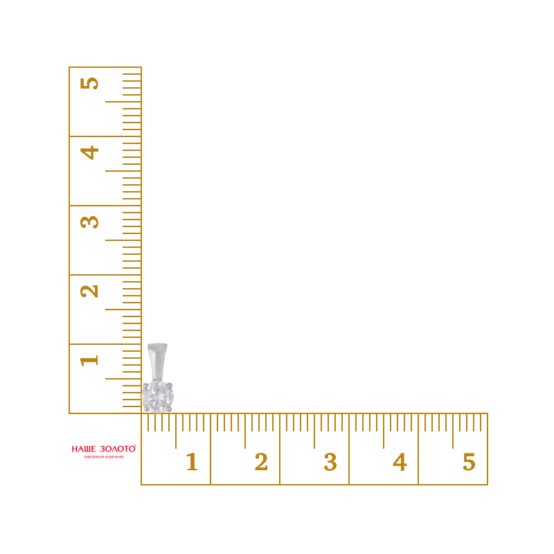 Серебряная подвеска Мидас-пермь  со вставками (фианит) 4МП66