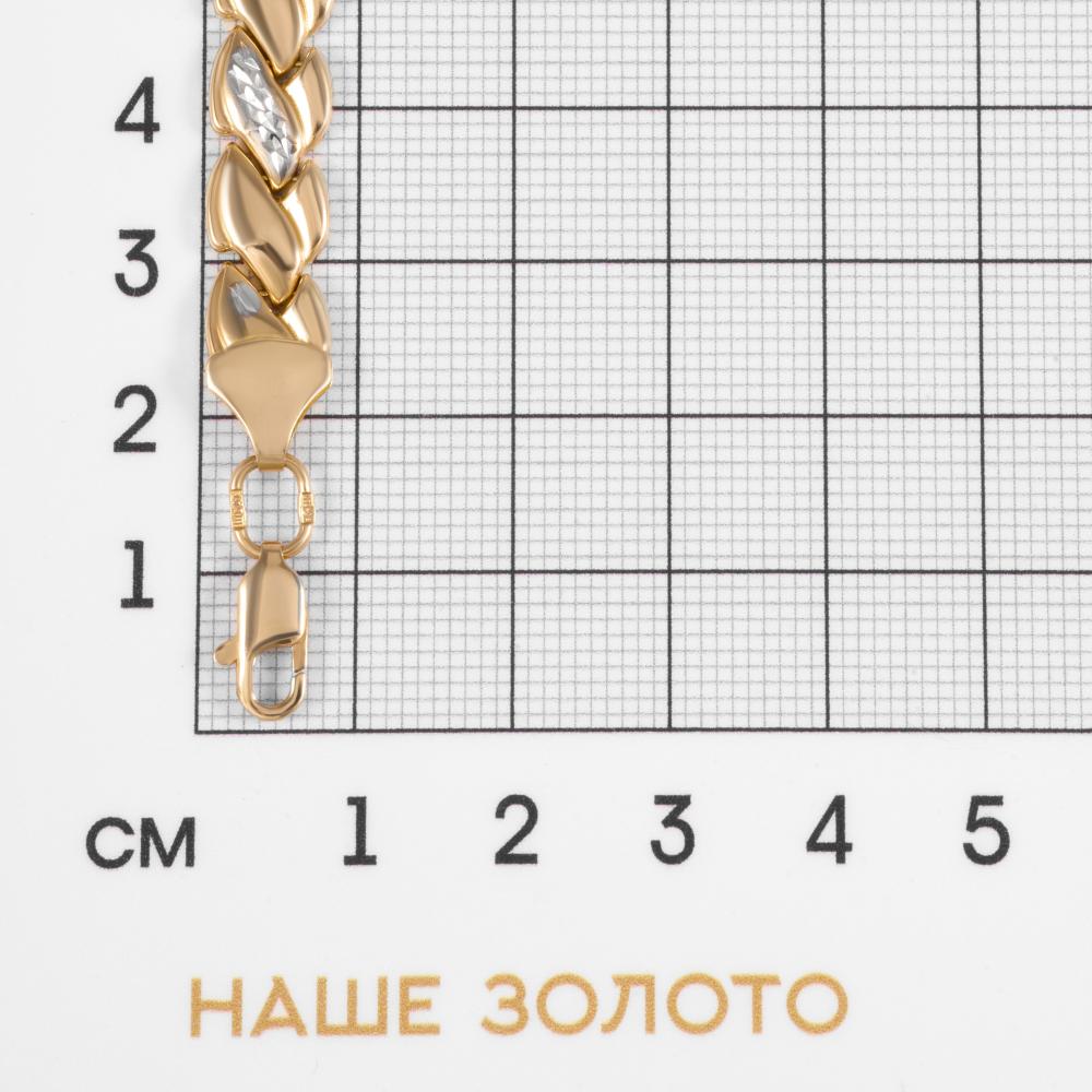 Золотой браслет Магнат  из красного золота 585 пробы ПЗА023046, размеры от 17 до 21