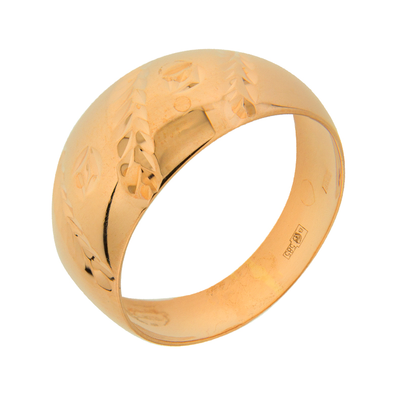 Золотое кольцо Efremof из красного золота 585 пробы ЮПК1100204, размеры от 16 до 21.5