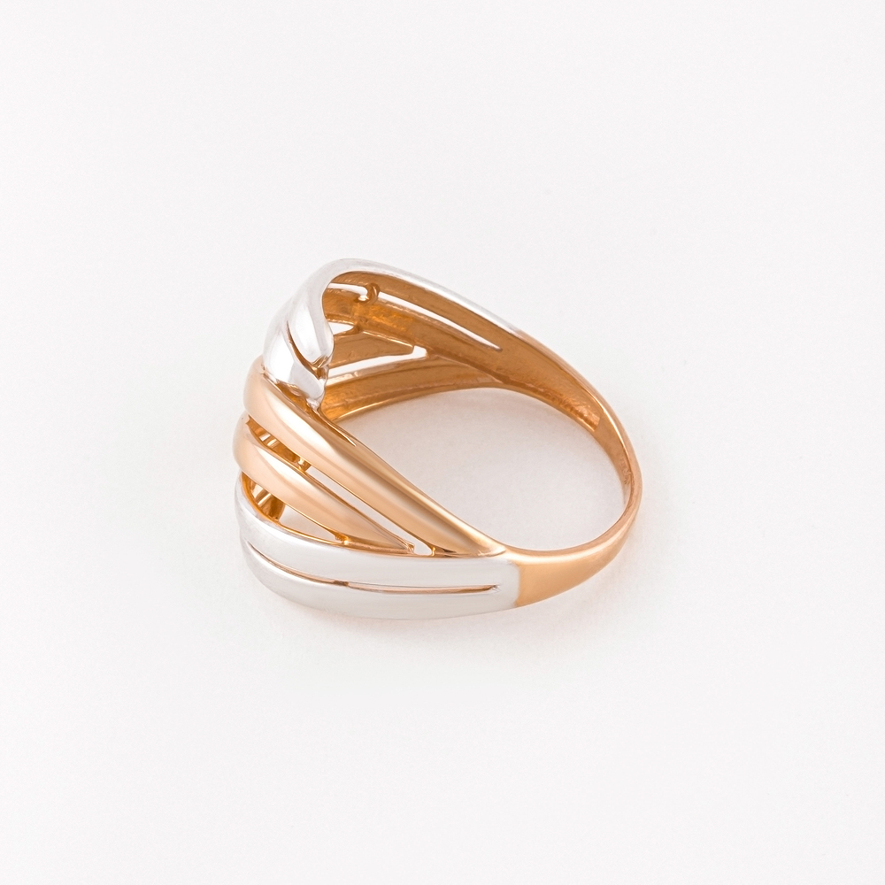 Золотое кольцо Санис из красного золота 585 пробы СН01-105548, размеры от 18 до 19.5
