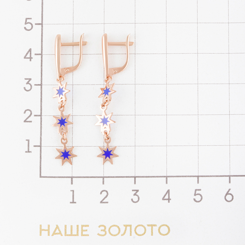 Серебряные серьги подвесные Альфа-карат  со вставками () КР2028344/9ПВ