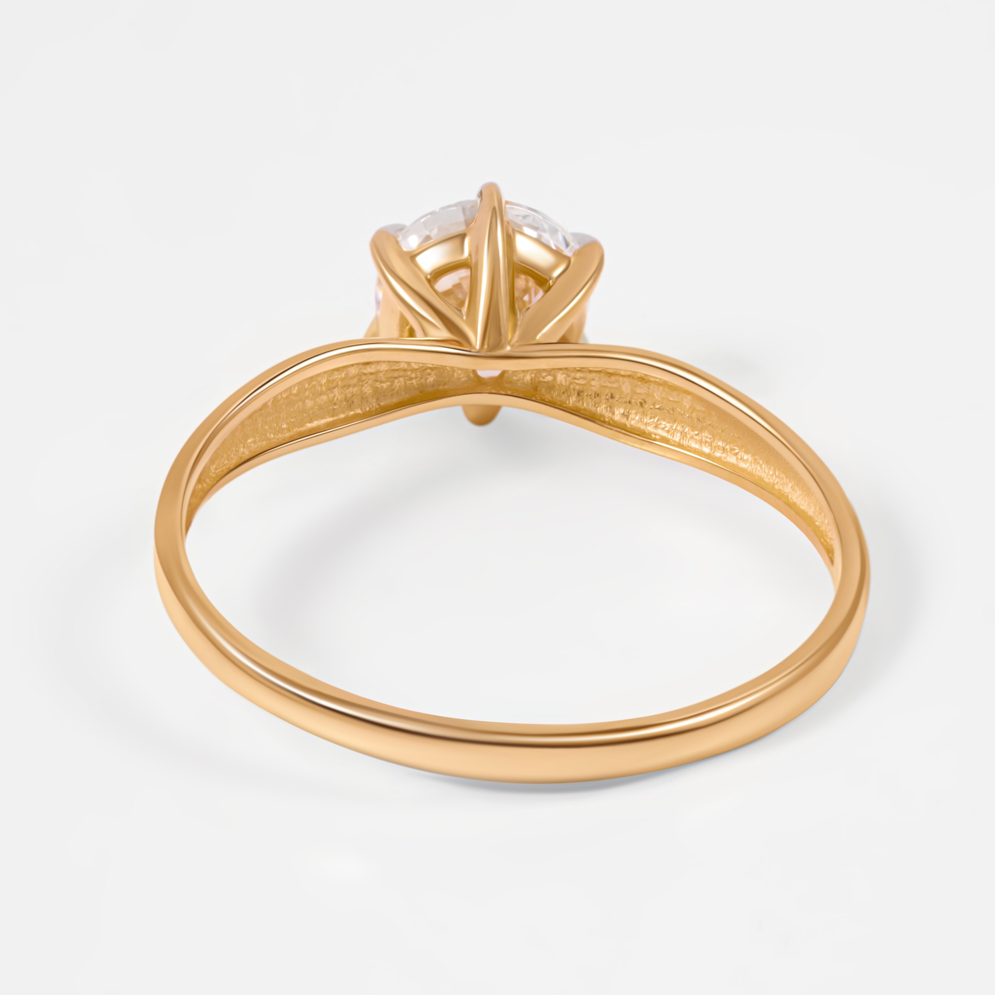 Золотое кольцо Sokolov из красного золота 585 пробы  со вставками (фианит) ДИ018598, размеры от 16 до 19