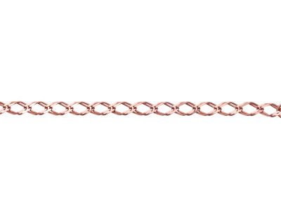 Золотая цепочка Саав из красного золота 585 пробы ХС1115040, размеры от 40 до 65