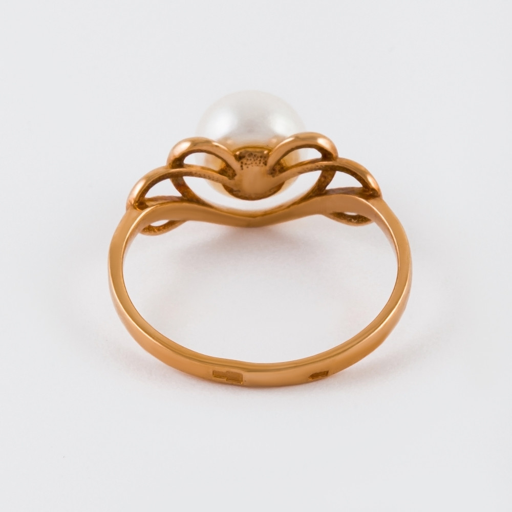 Золотое кольцо Defleur из красного золота 585 пробы  со вставками () ФЖ31516.1, размеры от 16.5 до 18.5