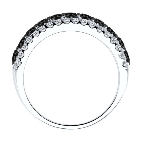 Серебряное кольцо Sokolov  со вставками (фианит) ДИ94011271, размеры от 15.5 до 22