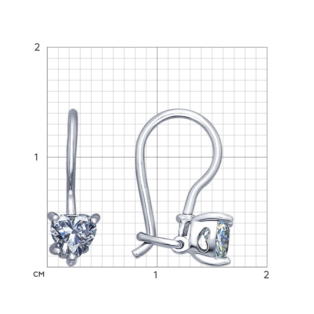 Серебряные серьги детские Sokolov  со вставками (фианит) ДИ94020585