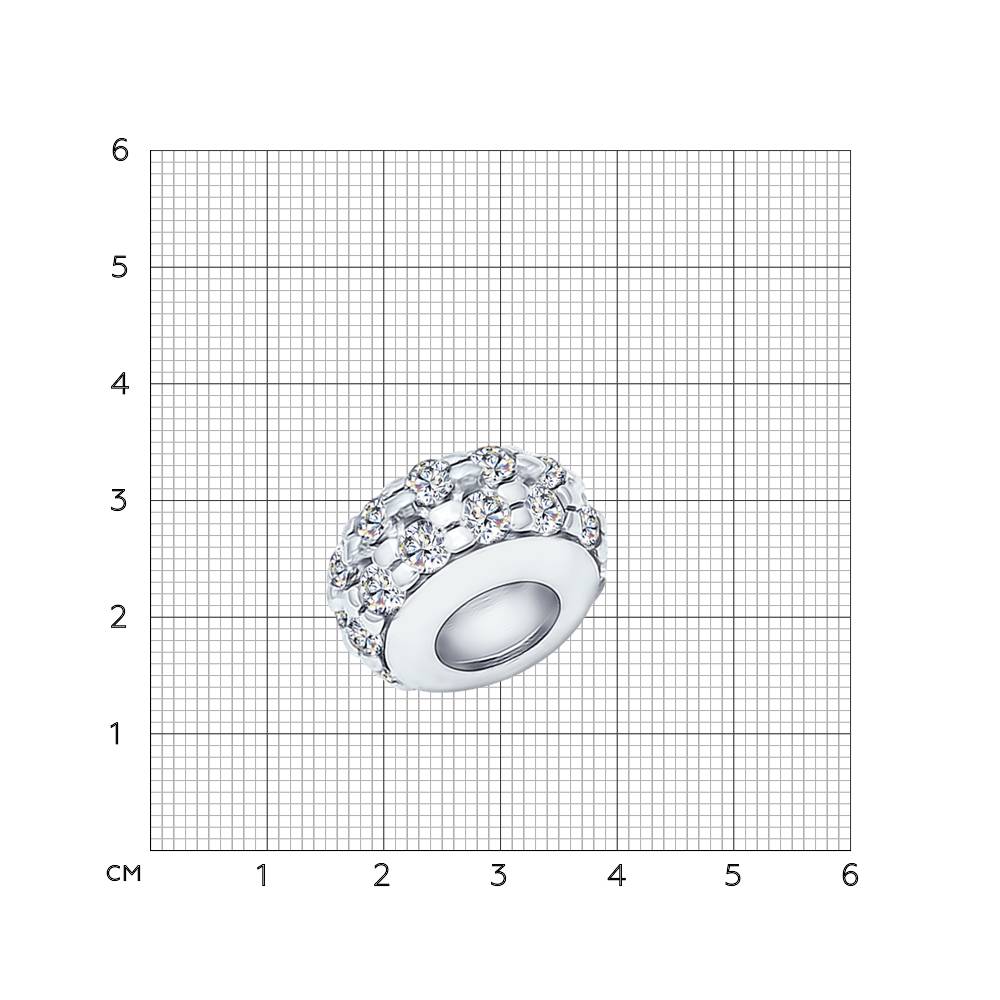 Серебряная подвеска   со вставками (фианит) ДИ94031619