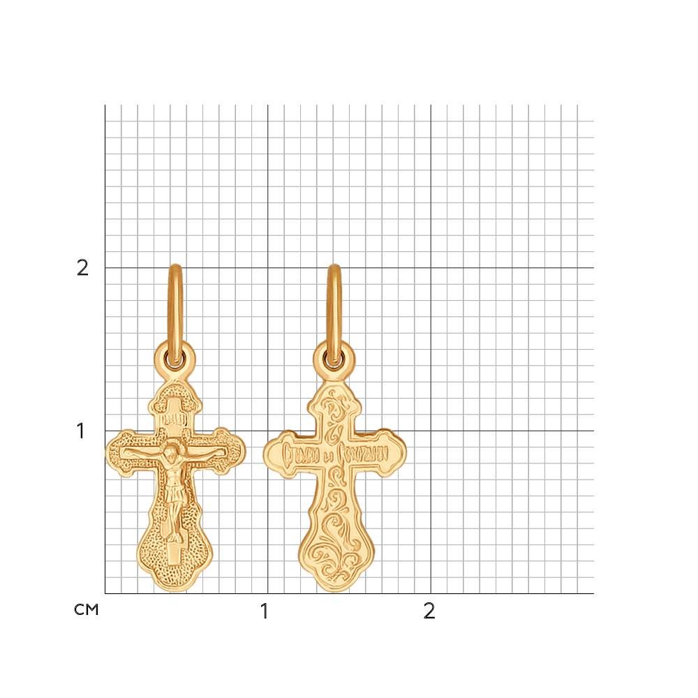 Золотой крест Sokolov из красного золота 585 пробы ДИ120130