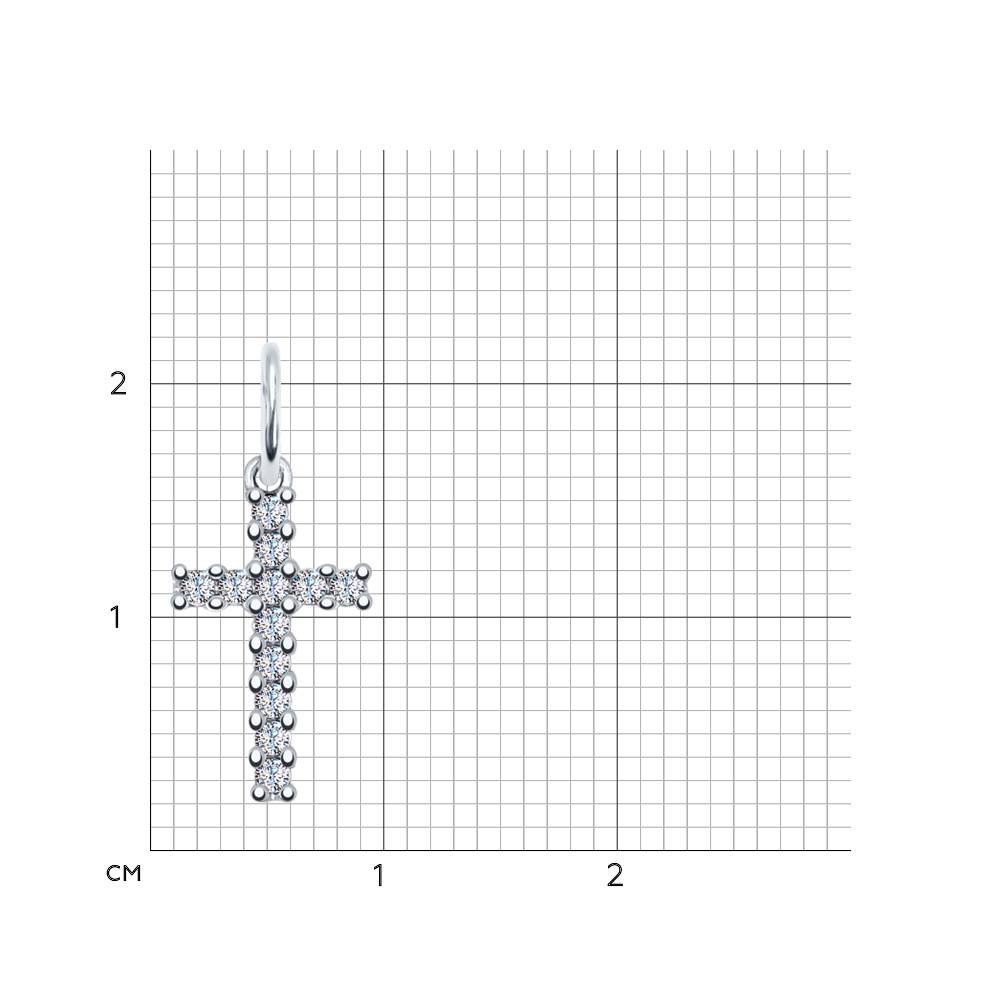 Серебряная подвеска Sokolov  со вставками (эмалью и фианит) ДИ94031829