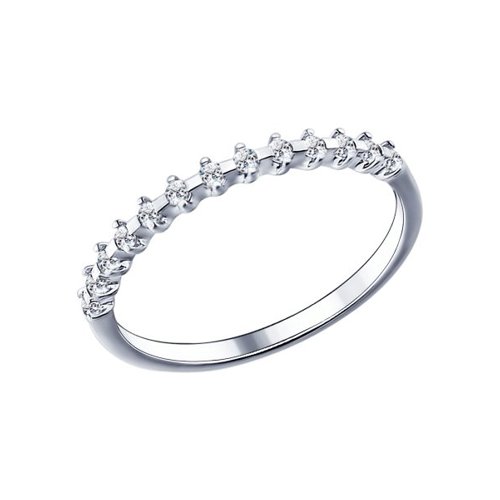Серебряное кольцо Sokolov  со вставками (фианит) ДИ94011488, размеры от 15 до 18