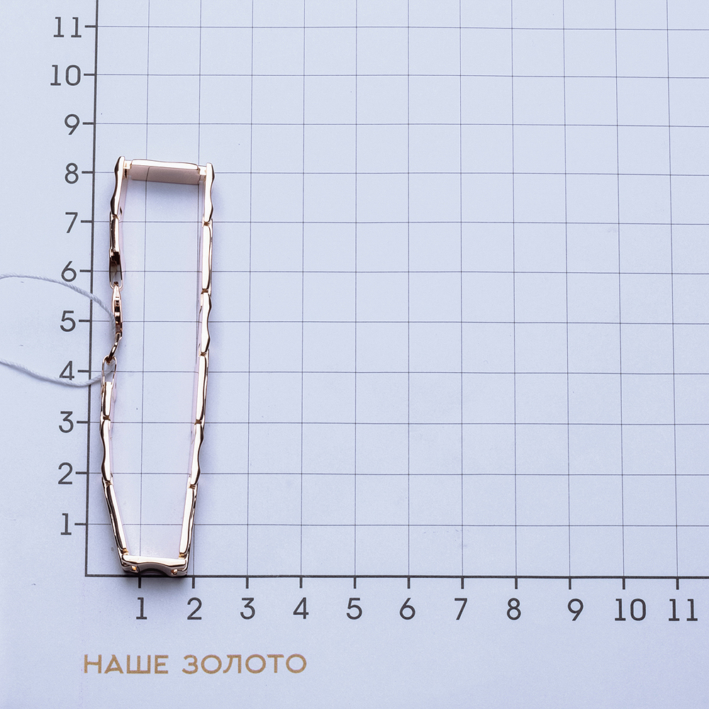 Золотой браслет мужской Магнат  из красного золота 585 пробы ПЗА023050, размеры от 16 до 50