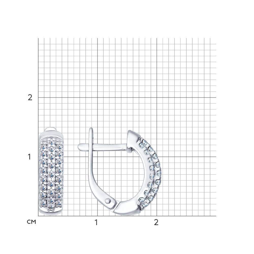 Серебряные серьги Sokolov  со вставками (фианит) ДИ94021765