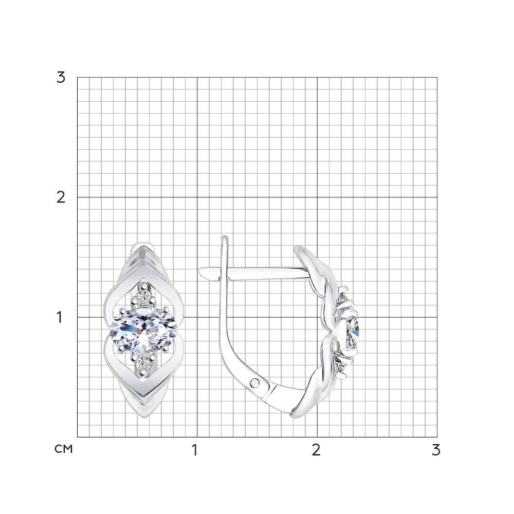 Серебряные серьги Sokolov  со вставками (фианит) ДИ94022357