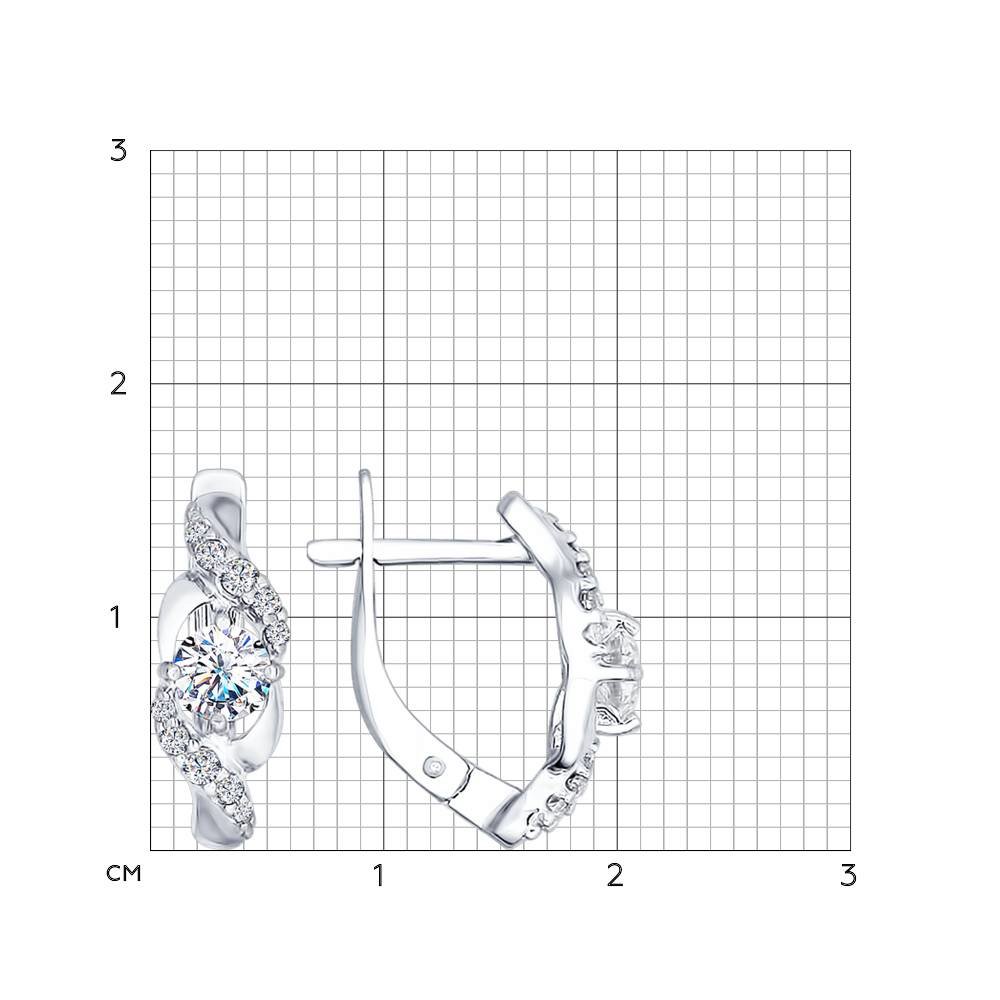 Серебряные серьги Sokolov  со вставками (фианит) ДИ94022351