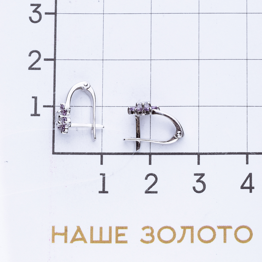 Серебряные серьги детские Иллада   со вставками (фианит) 2ИС120580
