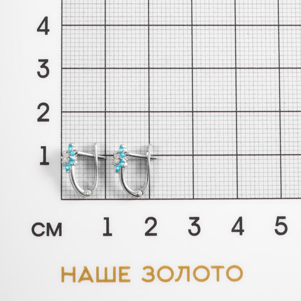 Серебряные серьги детские Иллада   со вставками (фианит) 2ИС120582